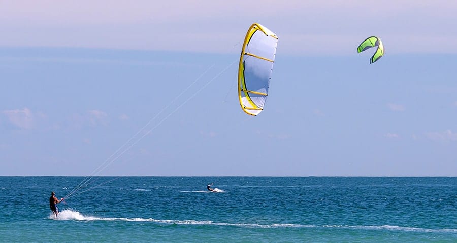 Orchid Florida Windsurfer Two men windsurfing on the ocean in Orchid Florida